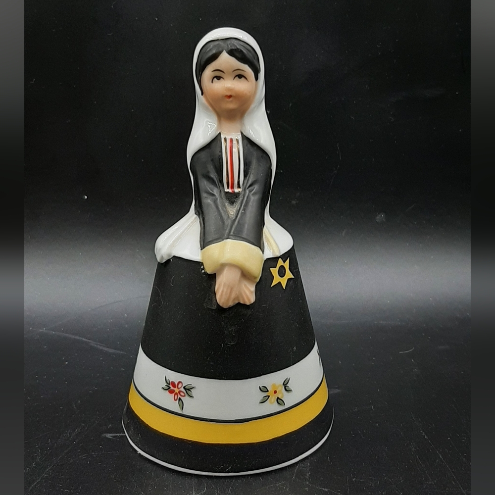 Schmid Bros Bells of the World Israeli Girl Made in Japan 5 1/8" Tall Vintage